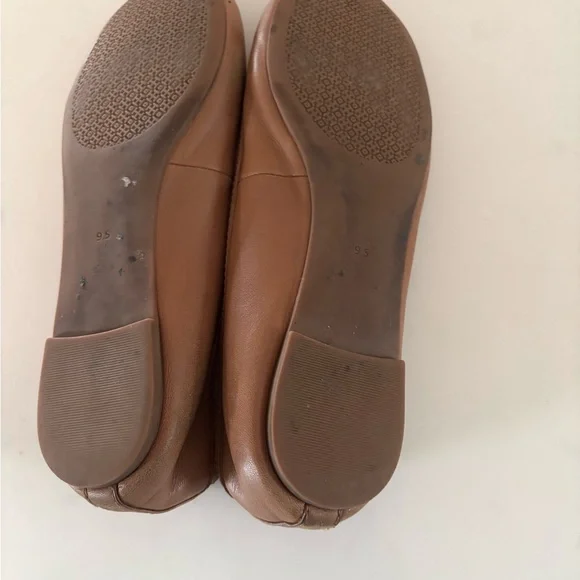 TORY BURCH•tan leather ballet flats 9.5 EUC - Picture 7 of 11